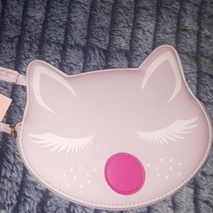 🐱Betsey Johnson Sleepy Cat Face Coin Wristlet🐱